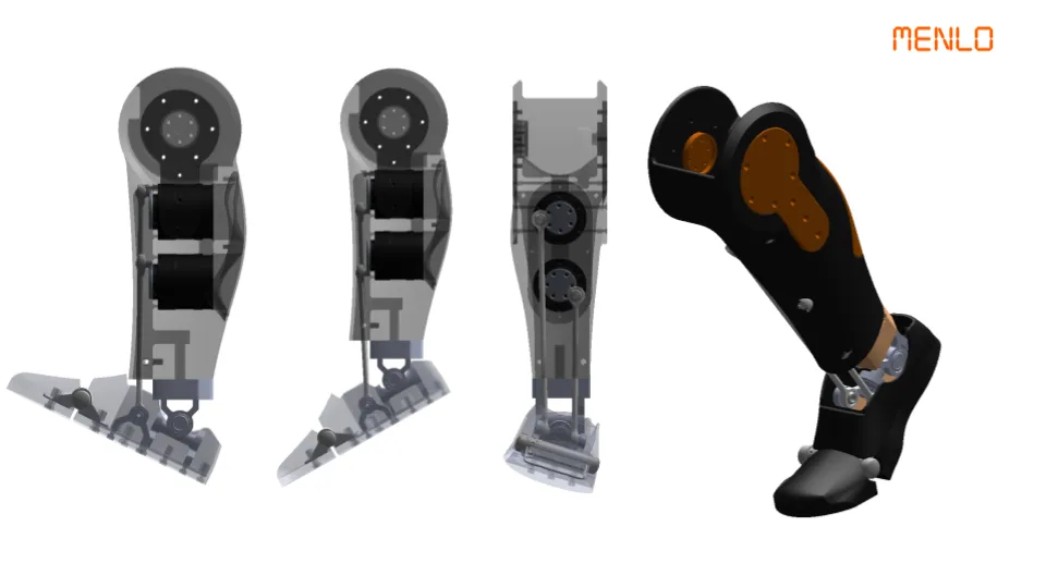 Foot with and without toe bend during push-off