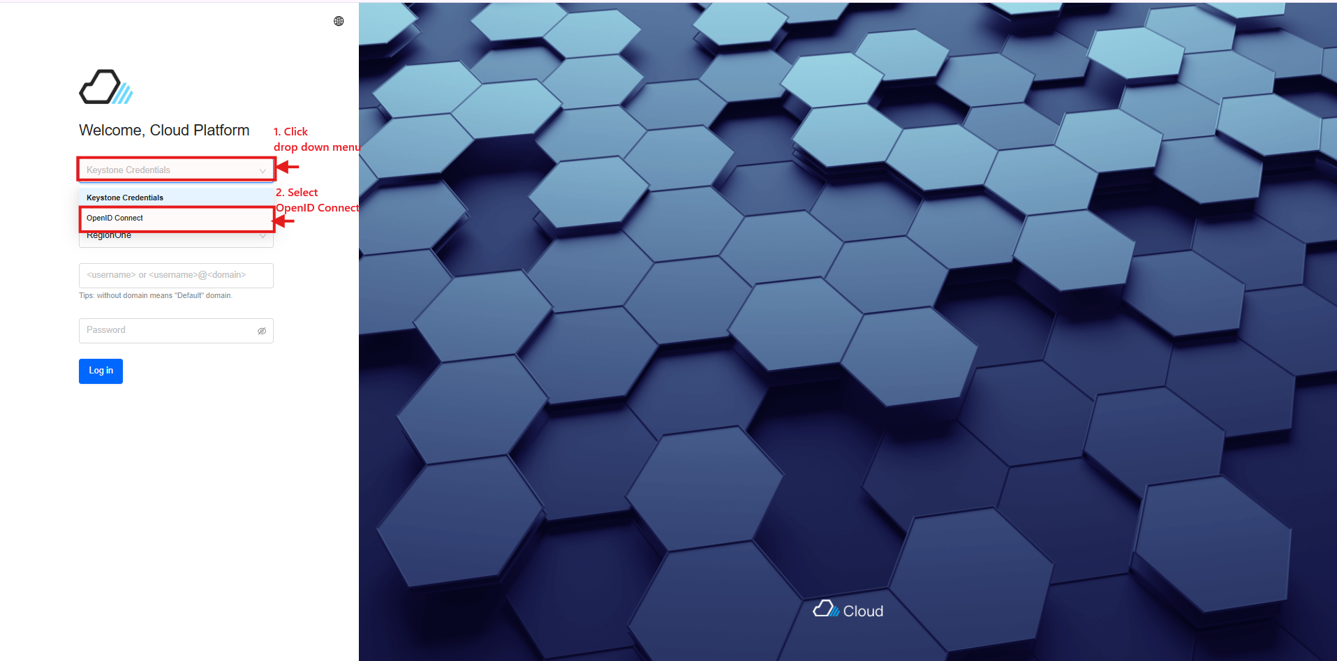 Menlo Cloud Login Page 1